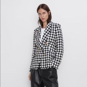 Zara Houndstooth Jacket